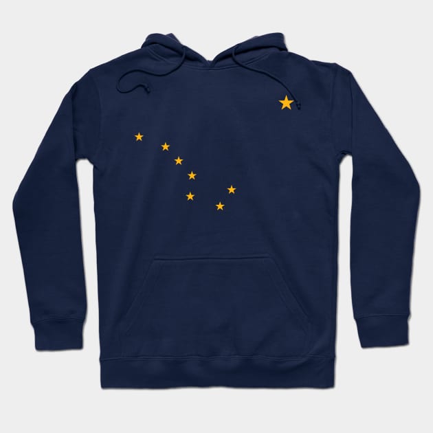 Alaska Flag Stars Big Dipper North Star Hoodie by Yesteeyear